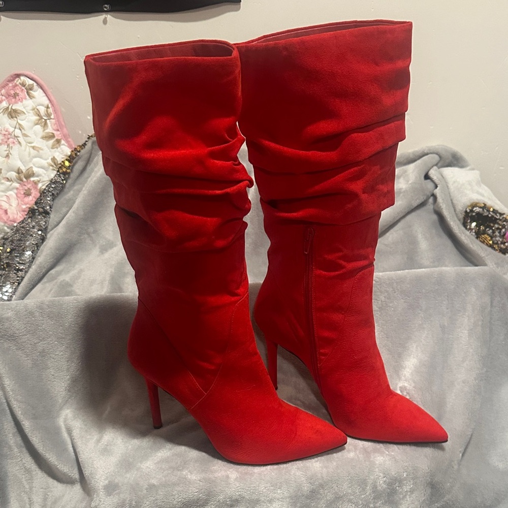 Jessica Simpson Red Heeled Boots